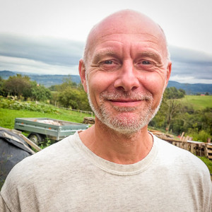Laurent near to his eco house