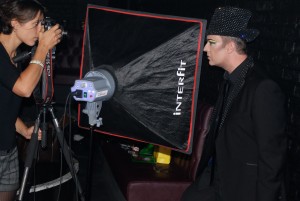 Barbara Doux with Boy George