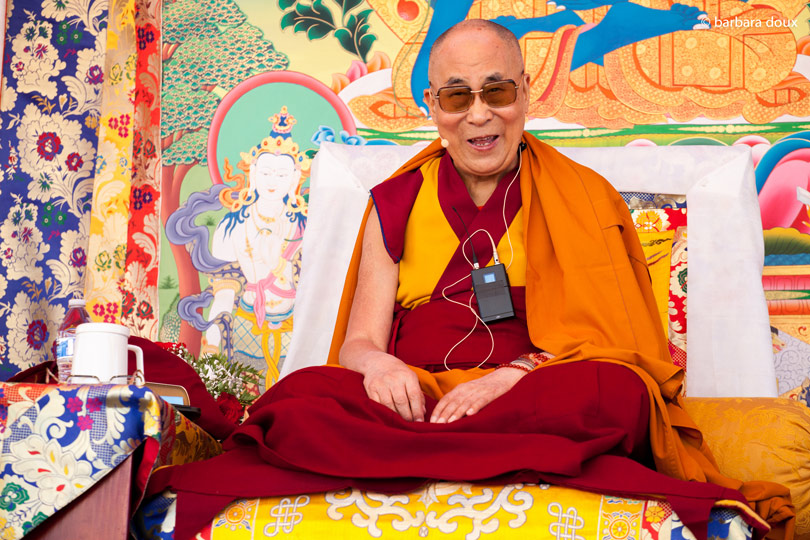 Dalai Lama at Chua Dieu Ngu temple